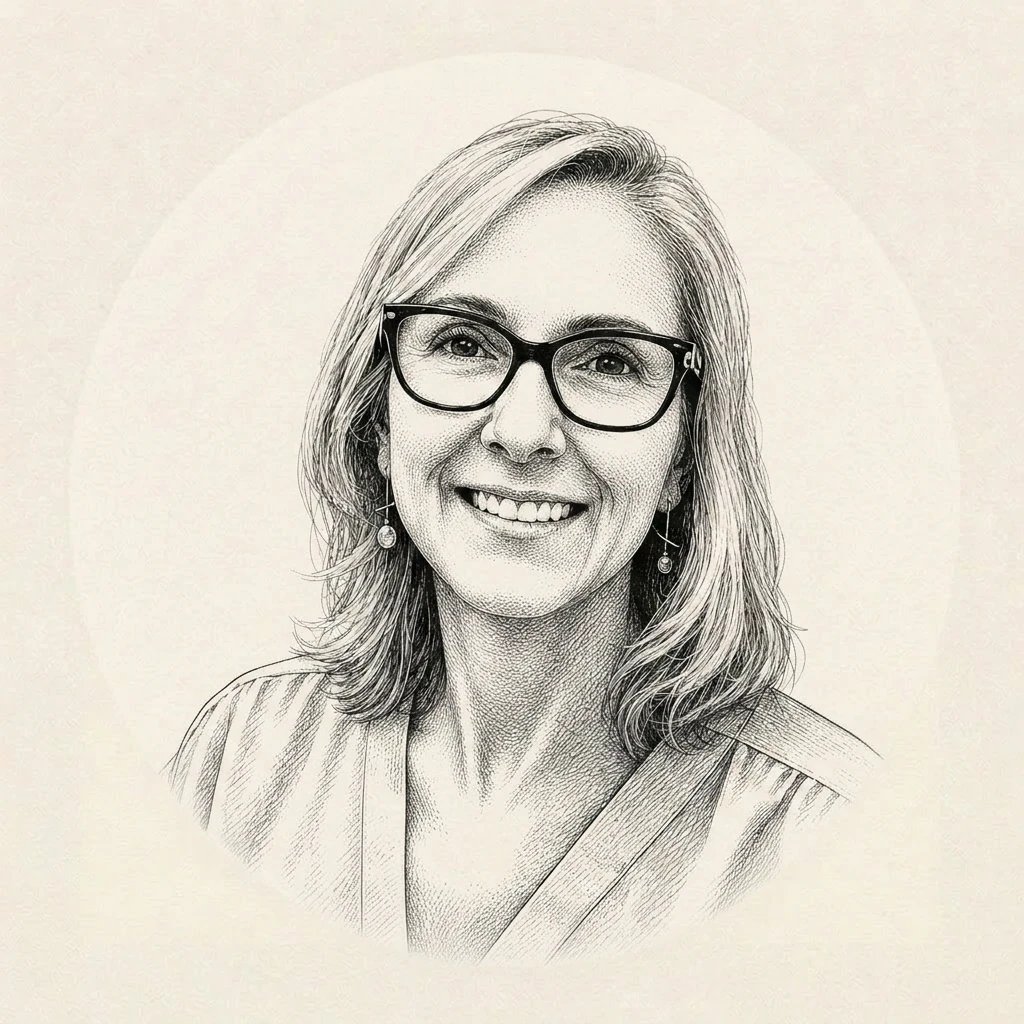 Engraved portrait of Karin Getka